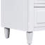 Armoire de table de chevet 3 chambres - fini blanc, grand espace de rangement 3 glissières en métal pour un accès facile-73241543