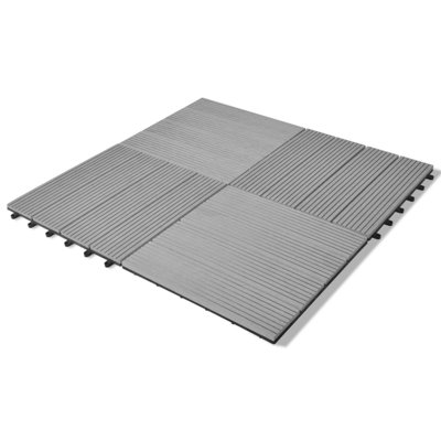 WPC Tiles 11.8"x11.8" 11 ft² Gray