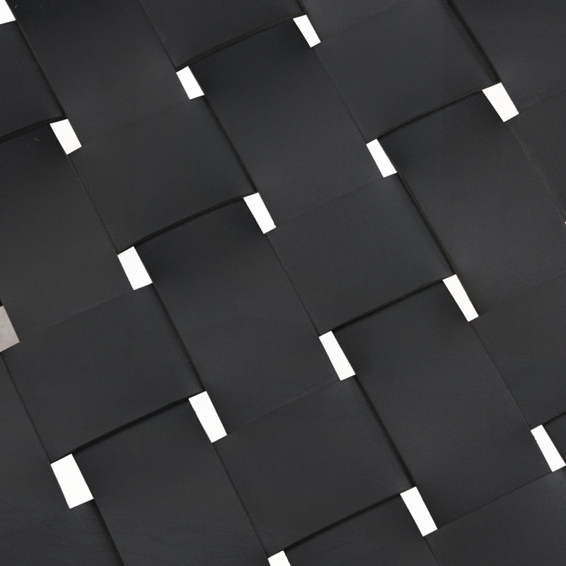 Ensemble de 2 chaises en cuir de polyuréthane et en bois d'hévéa robuste, Noir