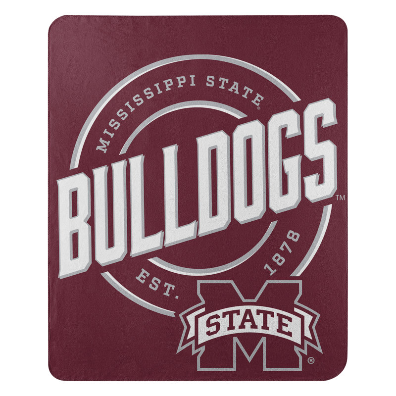 NCAA Mississippi State Fleece Throw Blanket, College Sports Fan Decor, 50x60 Inches