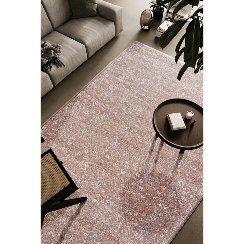 Tapis rouille et viscose Elias