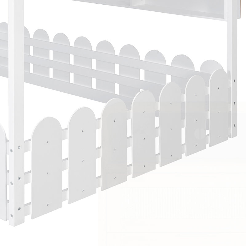 Lit sur pied Montessori House, White