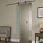  Porte de grange en verre New Vision avec trousse de quincaillerie d'installation-21897517