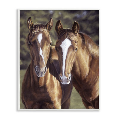 Art d'une paire de chevaux bruns par Victoria Schultz
