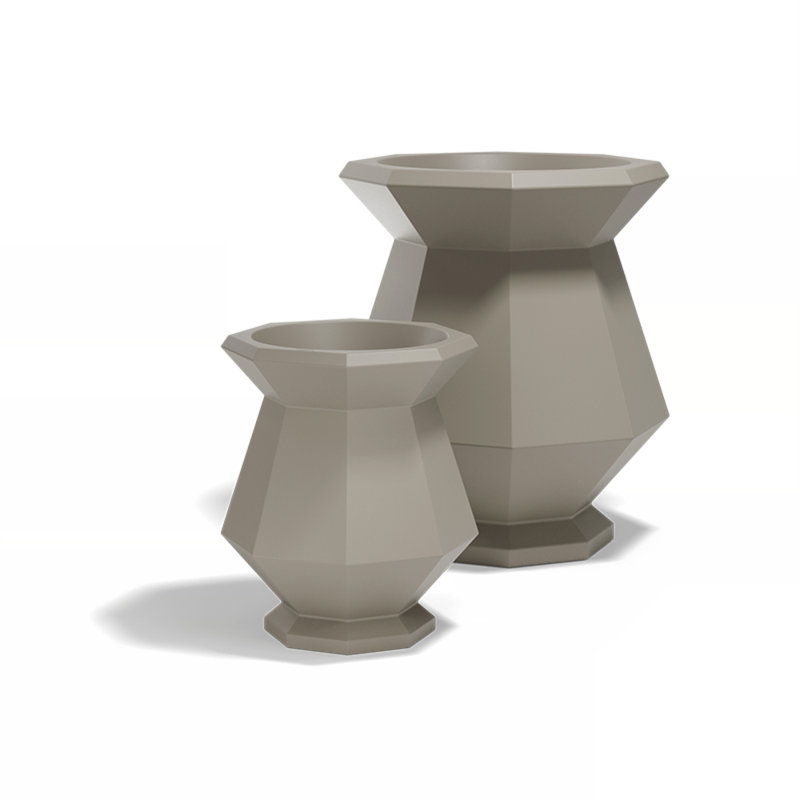 Origami - Kashi Planter, 47.25" H x 37.25" W x 37.25" D, Tortora