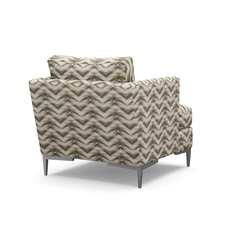 Fauteuil d'appoint Aiden, Gris anthracite Mahler, Acier inoxydable poli