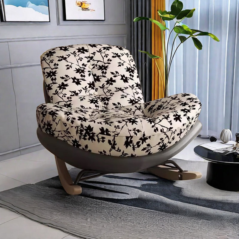 Chaise berçante décontractée de couleur assortie