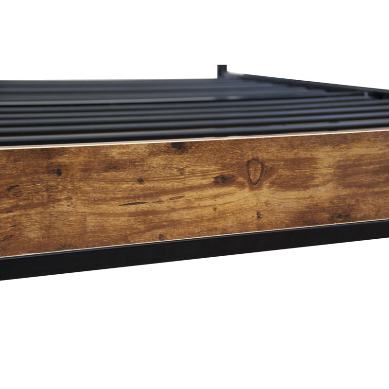 Structure de lit simple en métal avec système robuste, aucun sommier requis