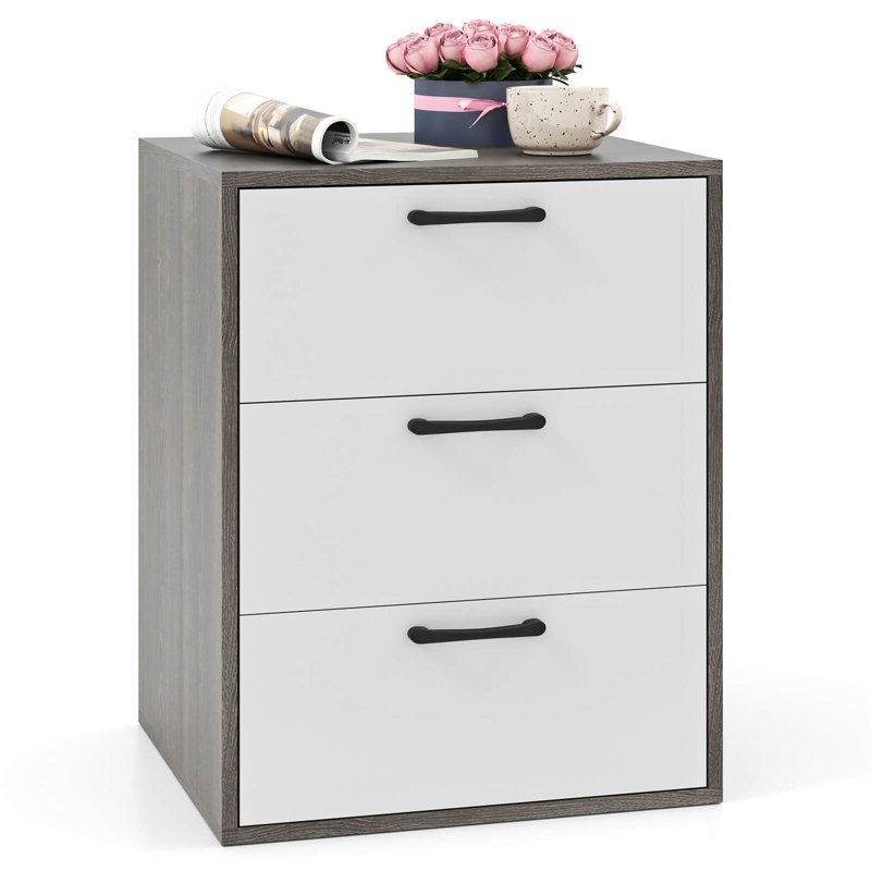 1 Pcs 3 Drawer Dresser Chest Of Drawer Storage Cabinet With Wide Storage Space Organizer