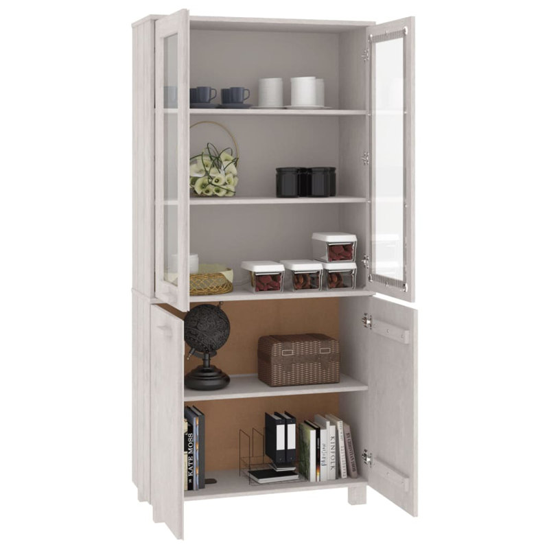 Vitrine à tiroirs Hamar pour salon HAMAR, Blanc