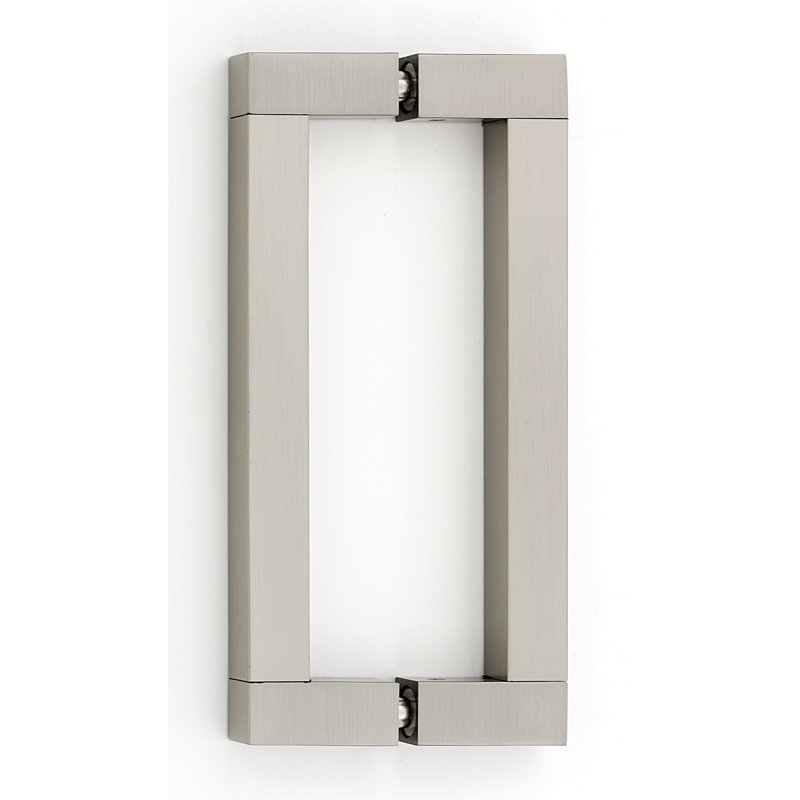 Block 8" Center to Center Bar Pull, 6", Satin Nickel