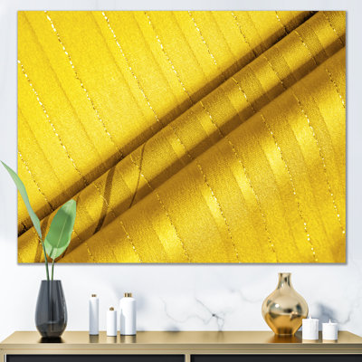 Tissu abstrait abstrait et gros plan doré - art mural moderne sur toile