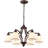 6-light  Dimmable Classic / Traditional Chandelier With white frosted glass shade-1882537431