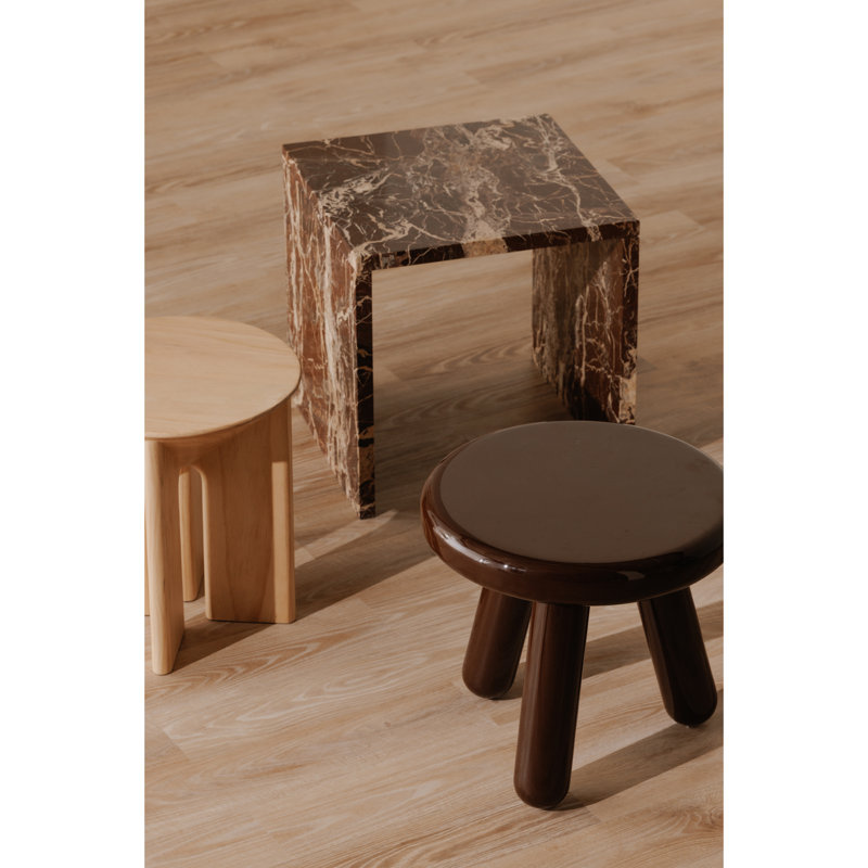 Cerro Accent Table Lacquer, Deep Red