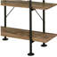 Country Oak Black 5-Shelf Bookshelf