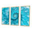 Turquoise spirale - 3 pièces, reproduction sur toile-852132281-852132285
