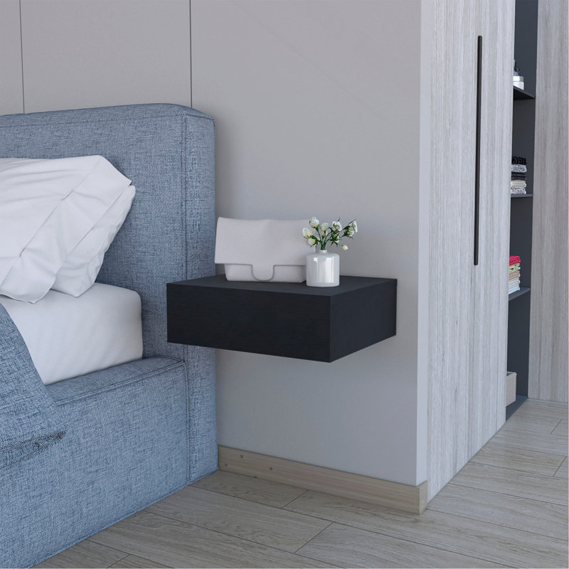 Table de chevet flottante murale Wenge, Wengé