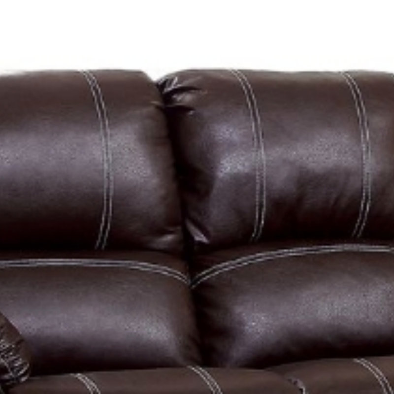 Causeuse inclinable en cuir synthétique Zuriel, Brun