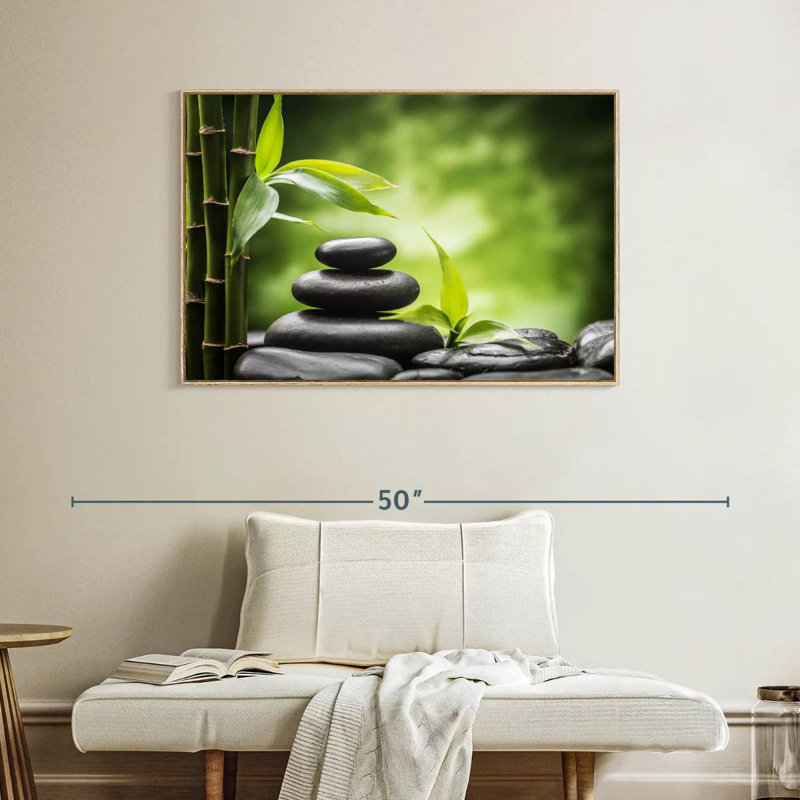 Spa zen, Cadre flottant en bois naturel, 40 po x 27 po