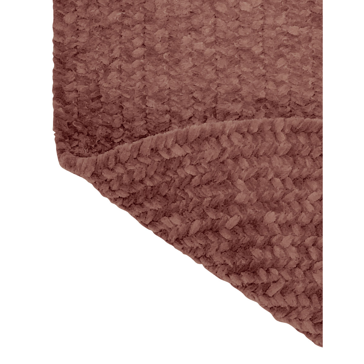 Winston Porter Alayah Polyester Chenille Braided Area Rug - Mauve ...