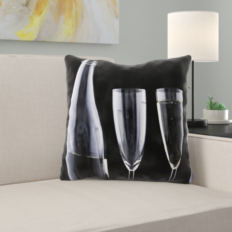 Coussin en jeté champagne