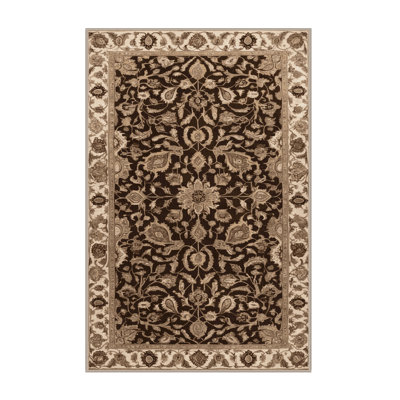 Machine Washable Persian Brown Area Rug