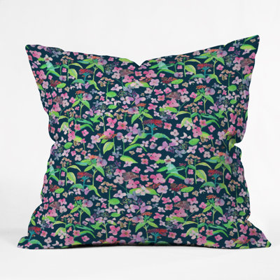 Coussin décoratif à imprimé floral rachelle roberts hortensia