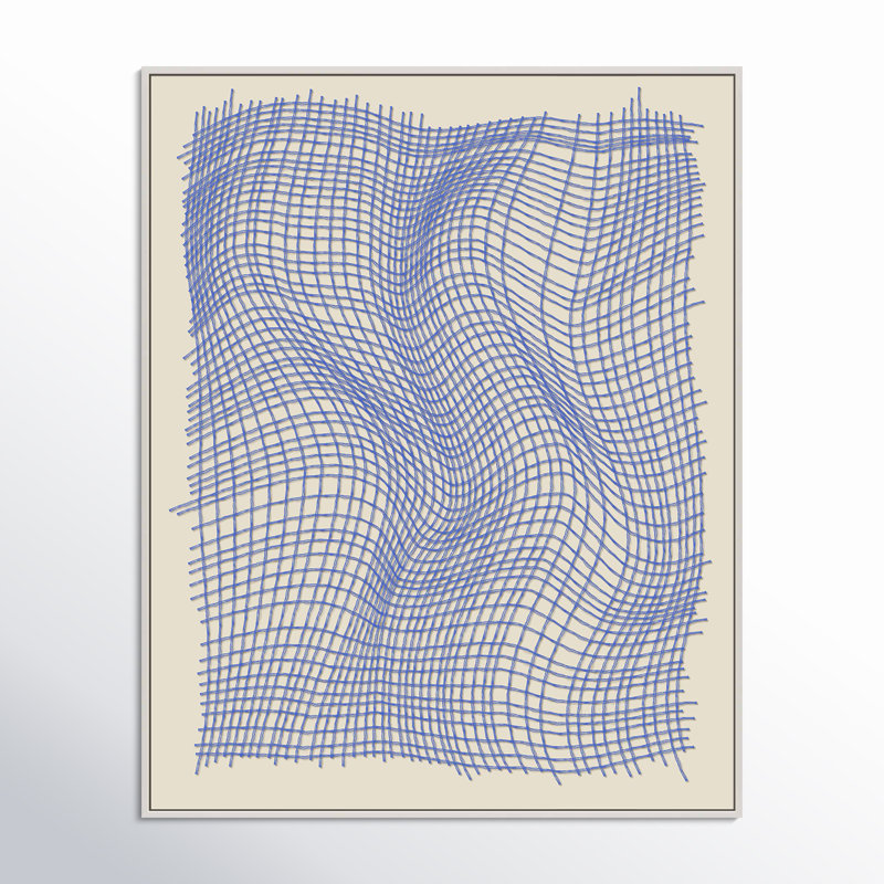 Netting 3 by Jacques Pilon, 25" H x 20" W x 1.25" D, White Single Structure Framed Canvas