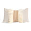 Linen Lumbar Pillow with Ostrich Feather Trim-40992932