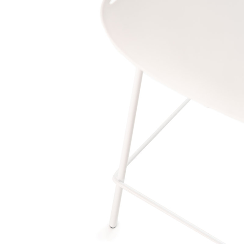 Kaytlyn Counter Stool with Metal Frame, White