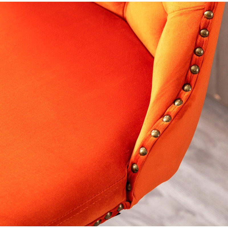 Tabouret Ilyass, Orange, Noir, 2