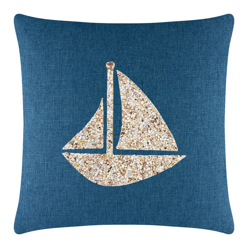 Coussin Sparkles Home Shell | Coussin Coastal, 20 po x 20 po, Royal