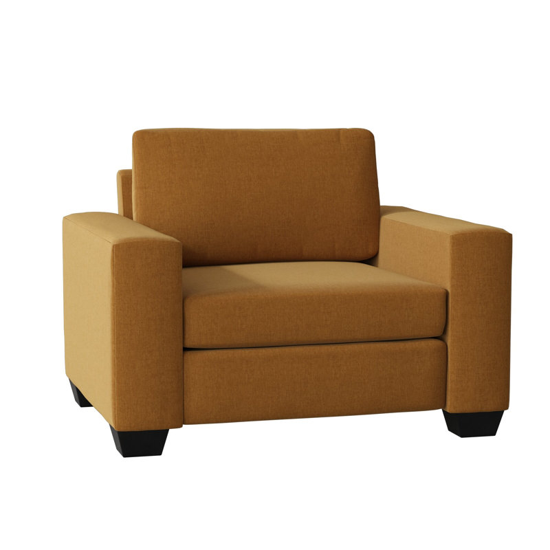 Anastase 48" Wide Chair and a Half, Jango Sandstone, Espresso