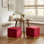 Repose-pieds cubique carré en velours 15,5" Perino-17036645-17036646
