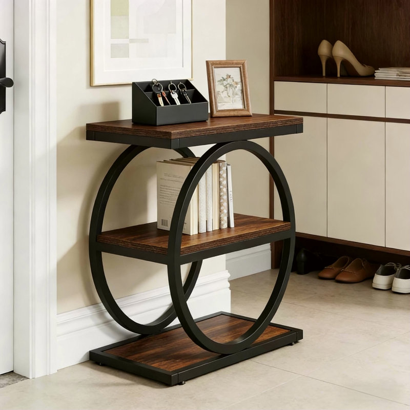 3-Tier Sofa Side Table,Modern End Table