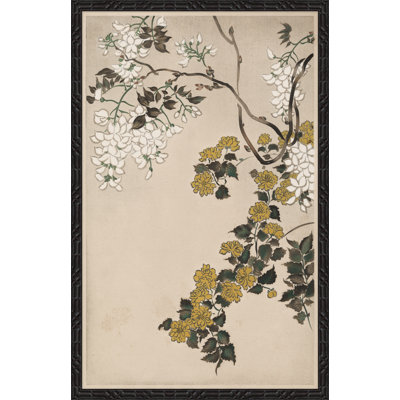 Floral Woodblock Print " Floral Woodblock Print II " by Fukui Kōtei