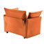 Fauteuils d'appoint en chenille avec coussins de dossier et coussins Delo