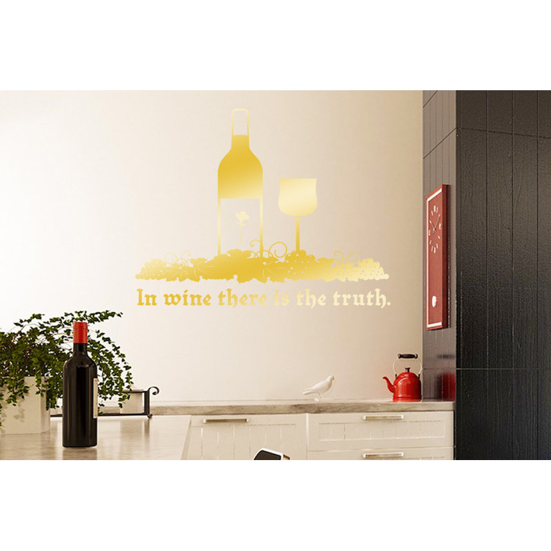 Food & Beverage Wall Decal, Shiny Gold, Large