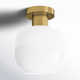 Tuscany Single Light Glass Semi Flush Mount