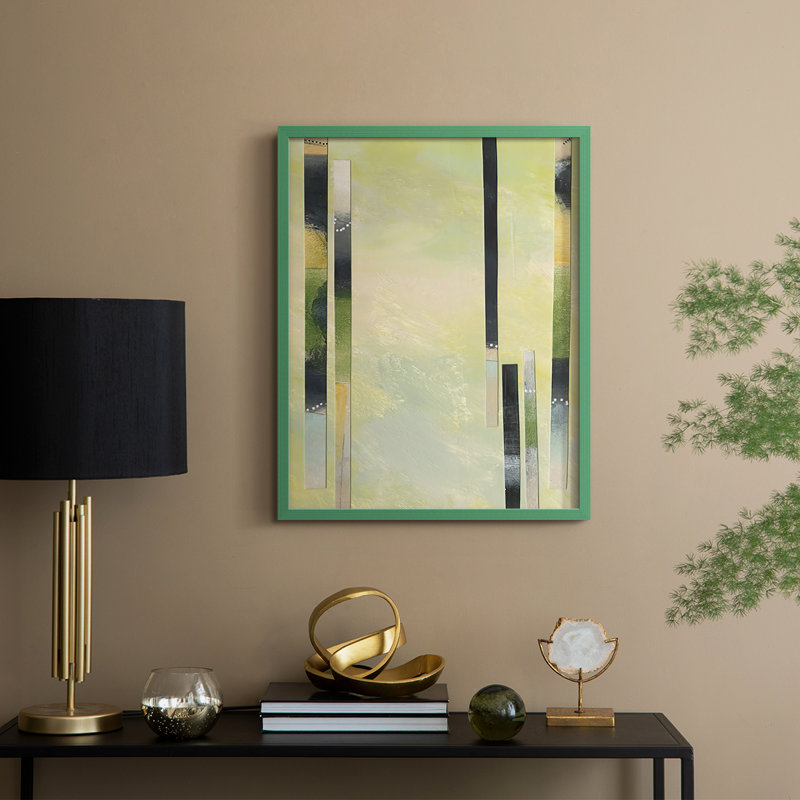 Neutral Assemblage IV Framed Print - Solid Wood, H 30 po x l 24 po, Vert