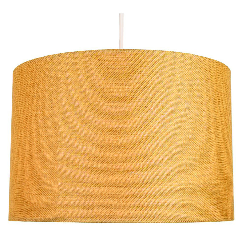 30cm Linen Drum Lamp Shade, Orche, 20cm H x 30cm W x 30cm D