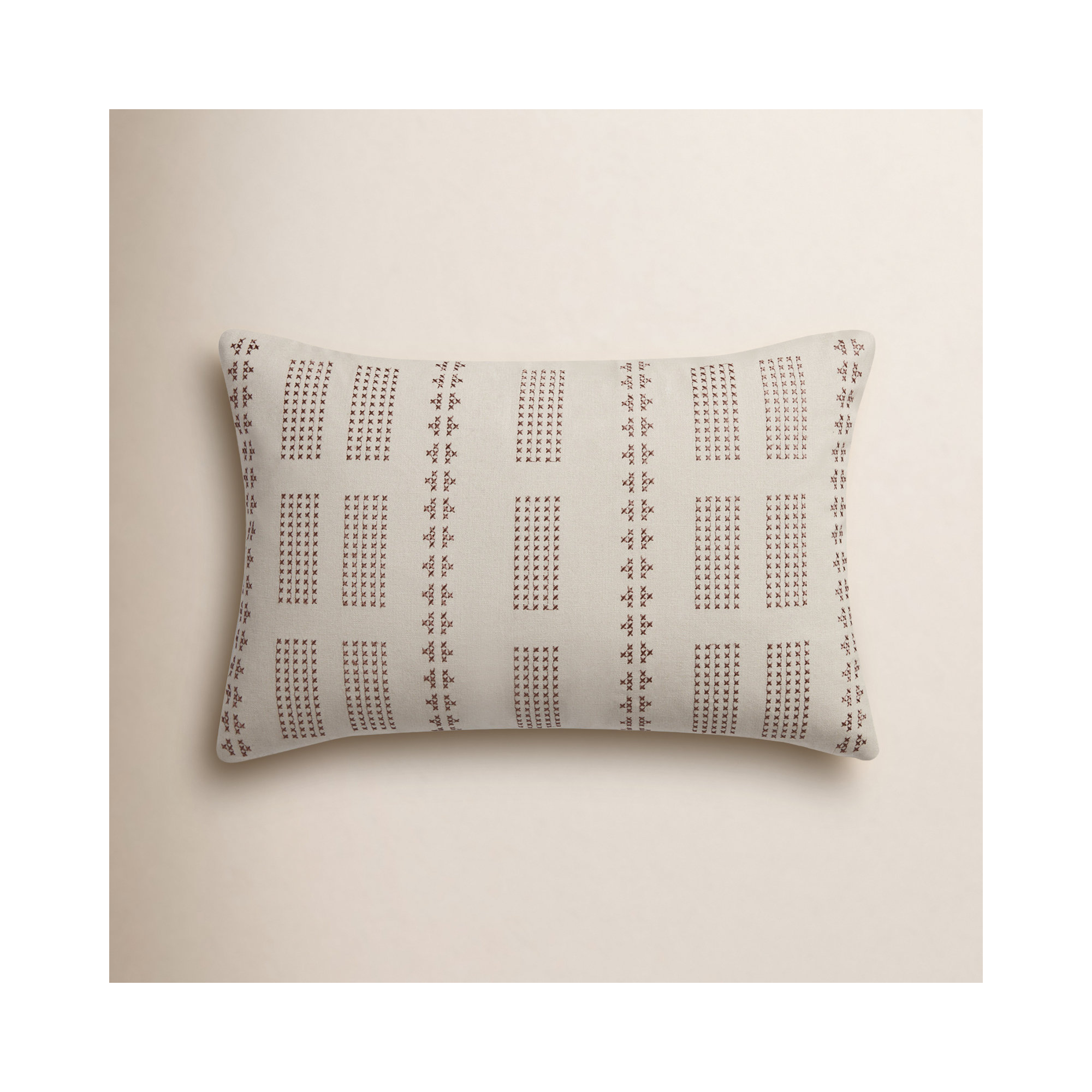 Thomas Cotton Lumbar Rectangular Pillow Cover & Insert by Jean Stoffer x Loloi, Down