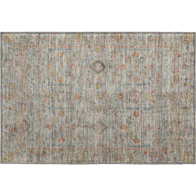 Premium Machine Washable Ducote AMF1136 Global Rug