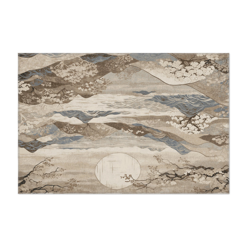 Scarlet Cascade Indoor And Outdoor Area Rug, Rectangle 3' x 5'