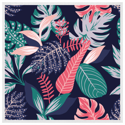 Abela Tropical Plant Leaves - Single Picture Frame Print