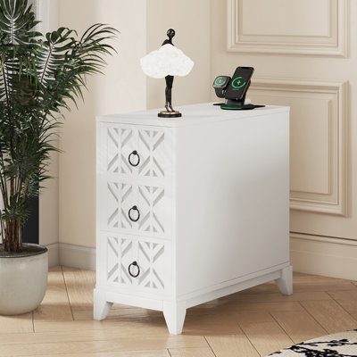 Table de bout avec 3 tiroirs