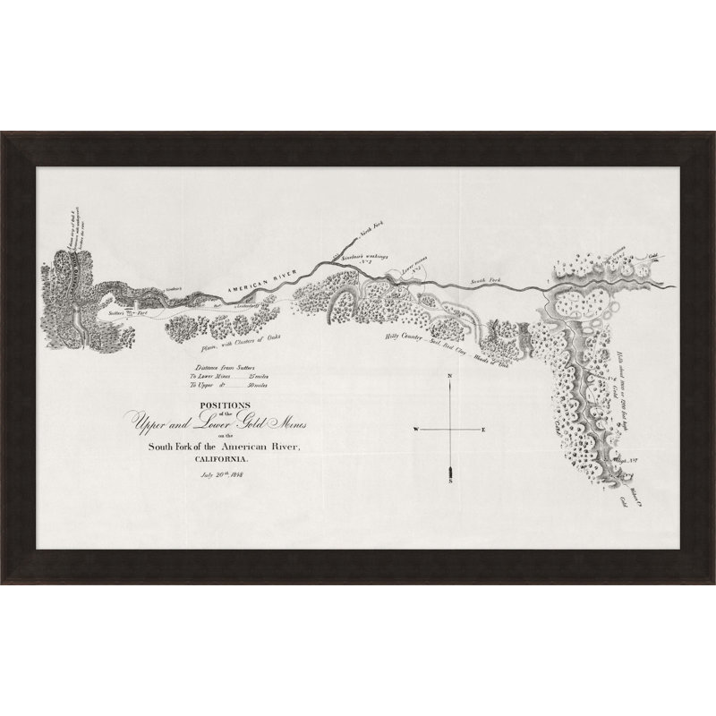 Western Map 1 par Nathan Turner - Reproduction de photo encadrée sur papier