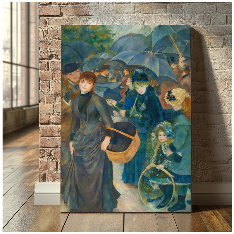 Les parapluies par Pierre-Auguste Renoir, taille: 16 x 24 x 1,5, impression sur toile, estampe numérique, H 24 po x l 16 po