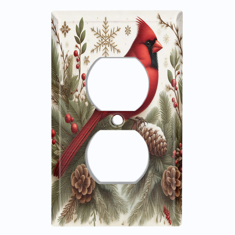 Couvercle de plaque d'interrupteur en métal; Bascule à 4 bandes US standard - Cardinal rouge, # 4 Quad bascule
