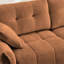 Canapé ergonomique à une place avec repose-pieds, coussins de soutien à haute résilience, méridienne moderne à assemblage facile pour le salon, le bureau, le bureau, orange brûlé